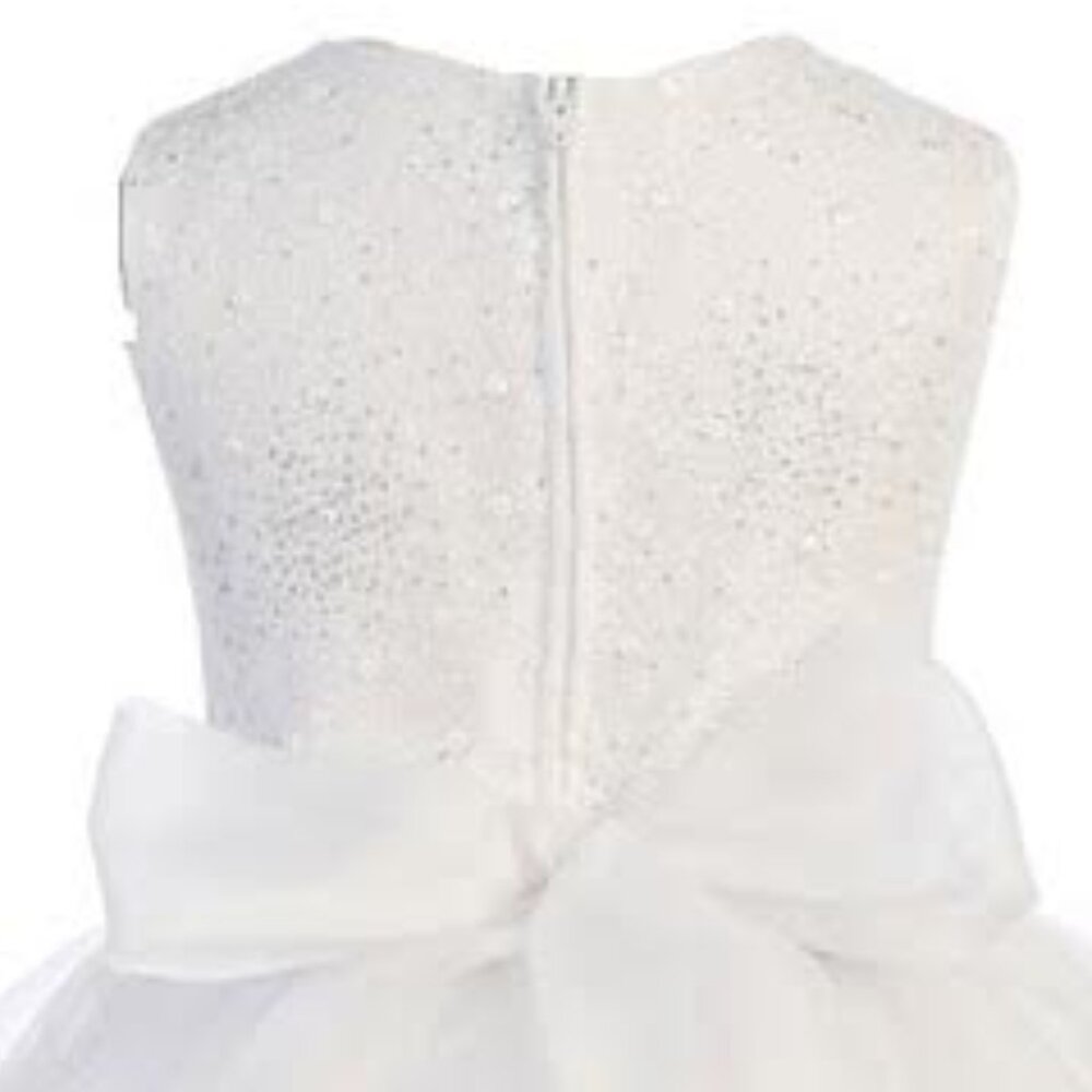 Big Girls Full Length Skirt Mesh Sparkling Top Communion Churhc Girls Dresses - Picture 7 of 7